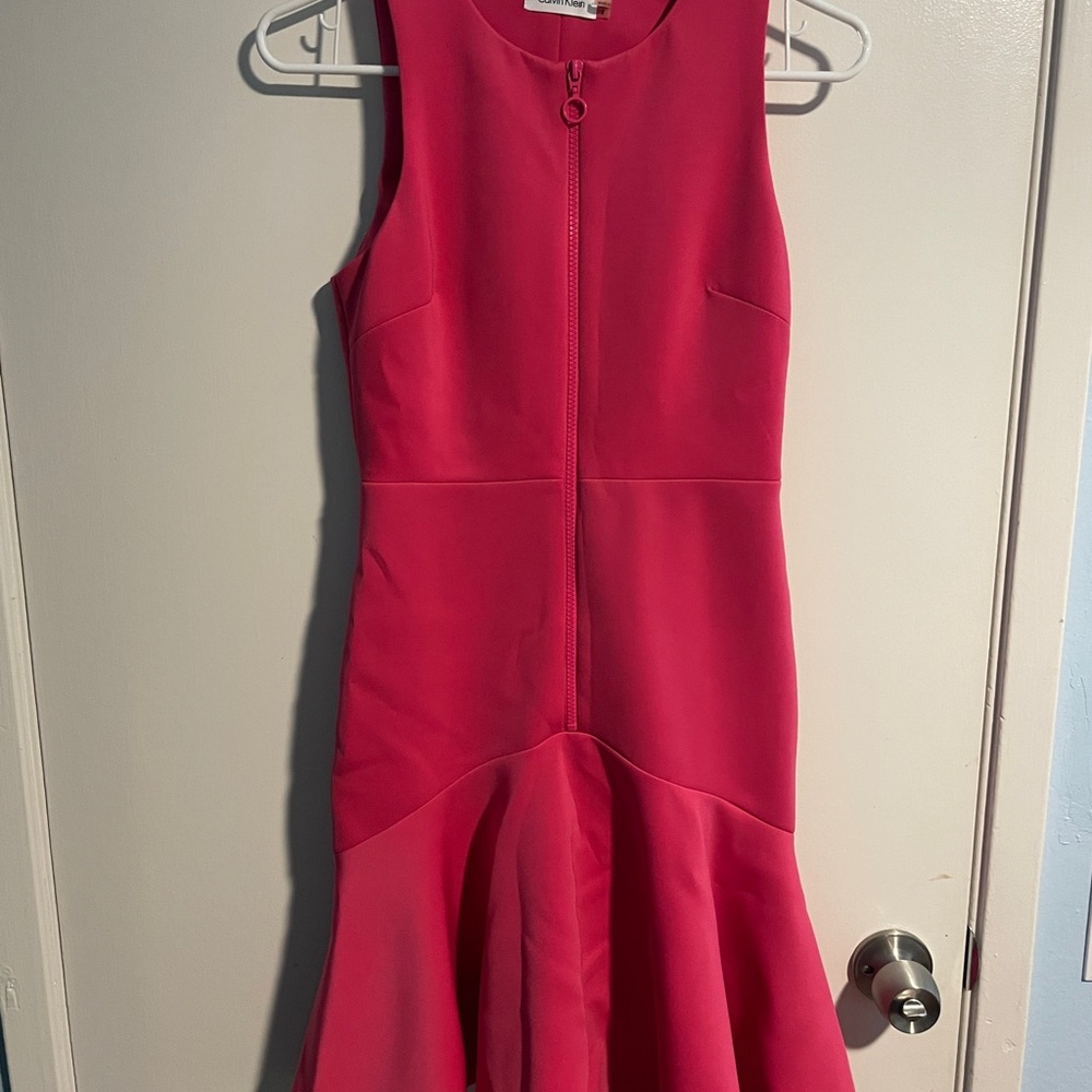 Calvin Klein Fuchsia Zip-Front Dress